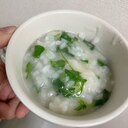 白だしで作る！餅入り七草粥